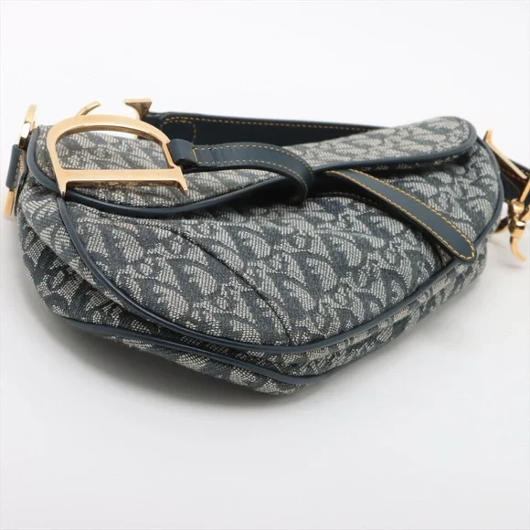 SOLD OUT ❌Christian Dior Saddle Medium Canvas Diorissimo Vintage Trotter - Picture 4 of 11